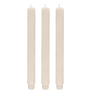 Fluted Taper Candles - Set of 3 | Sweet Water Decor
