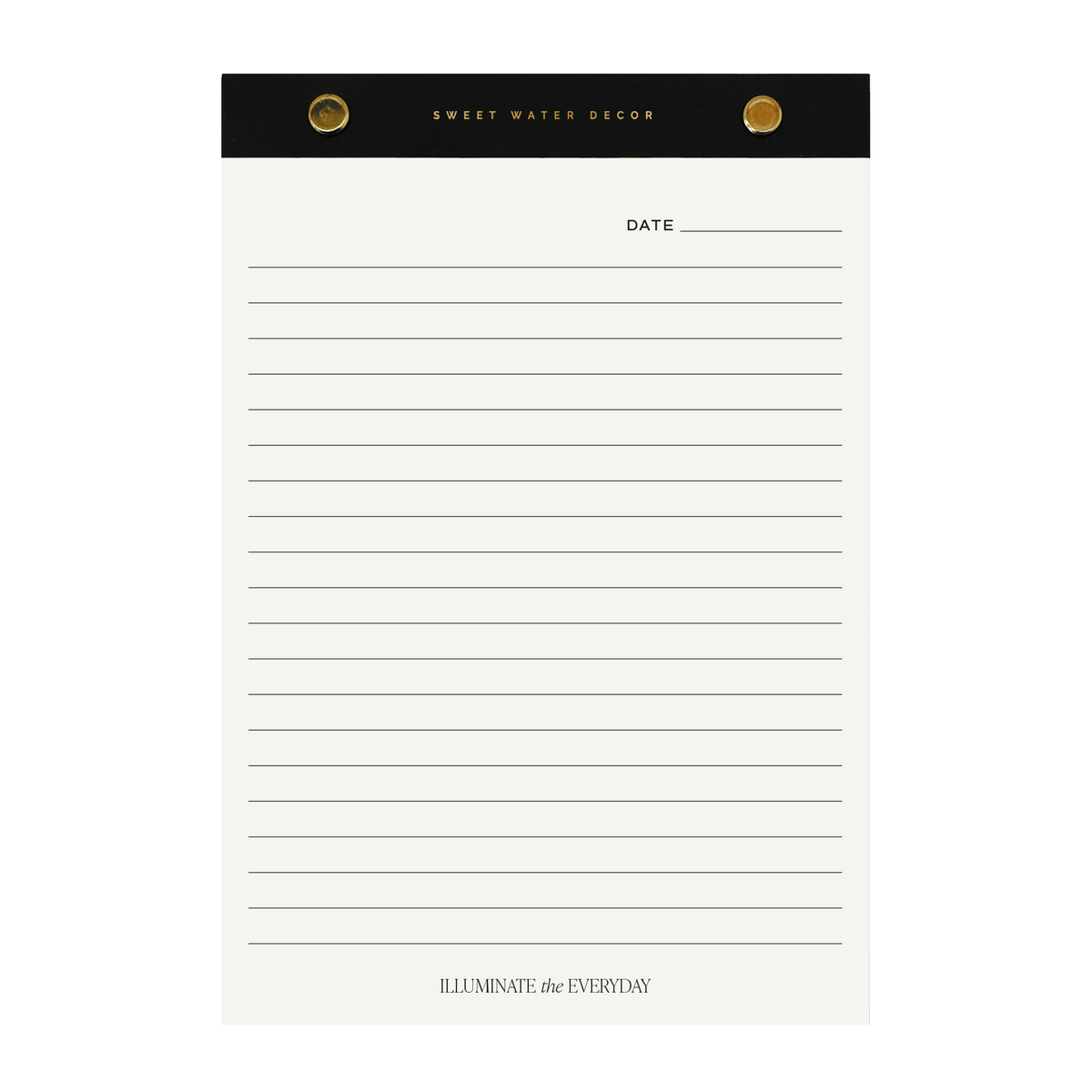 Gold Rivet Basic Notepad | Sweet Water Decor