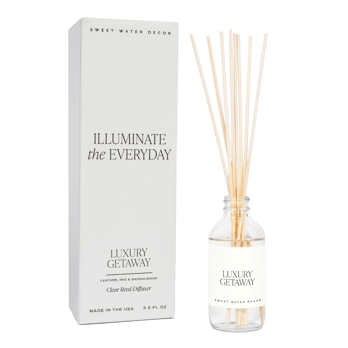Luxury Getaway Clear Reed Diffuser | Sweet Water Decor