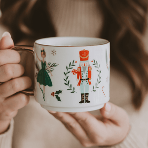 Nutcracker 14oz. Gold Handle Coffee Mug | Sweet Water Decor