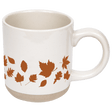 Orange Leaves 14oz. Cream Stoneware Coffee Mug | Sweet Water Decor
