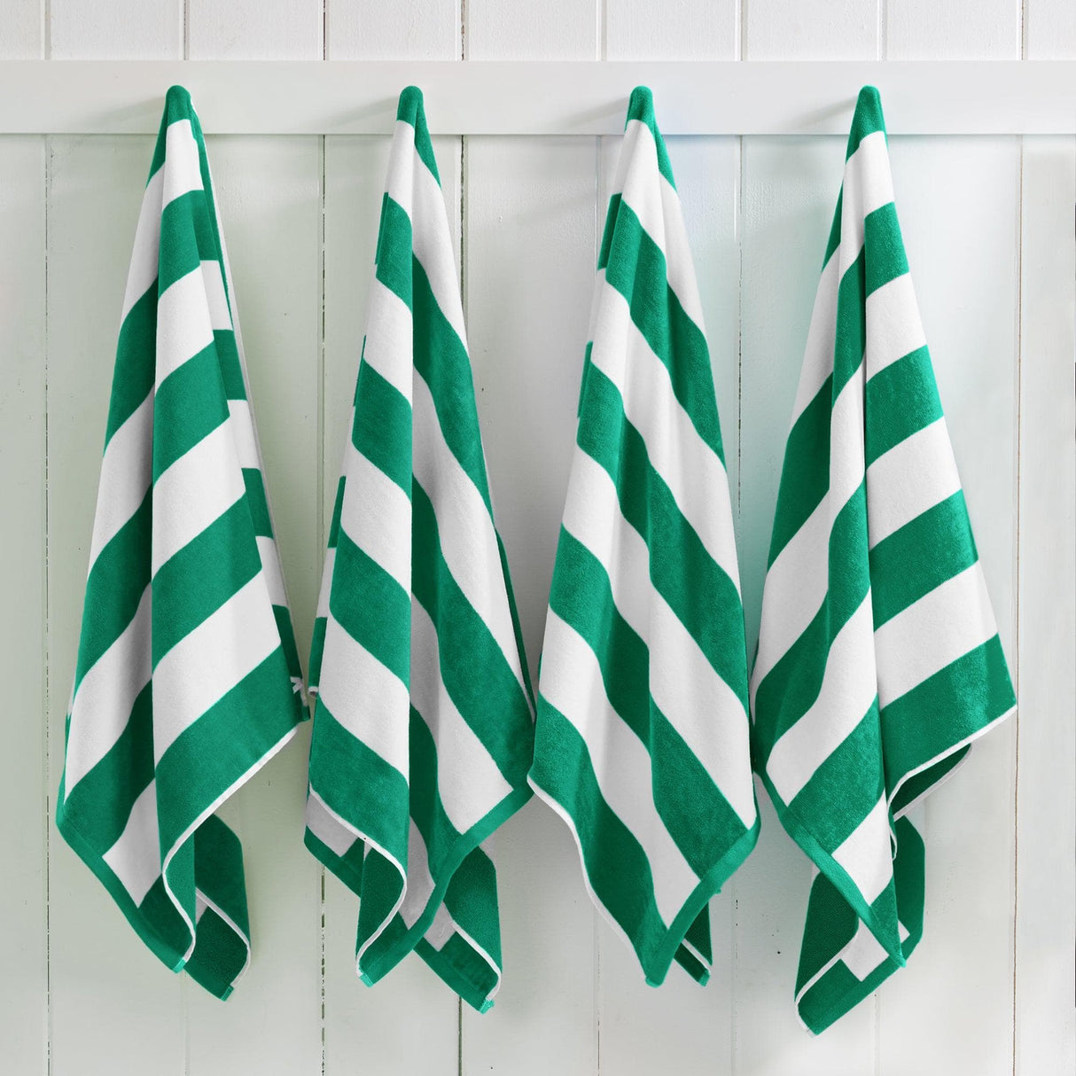 Cotton Velour Cabana Stripe Beach Towel - Novia Collection