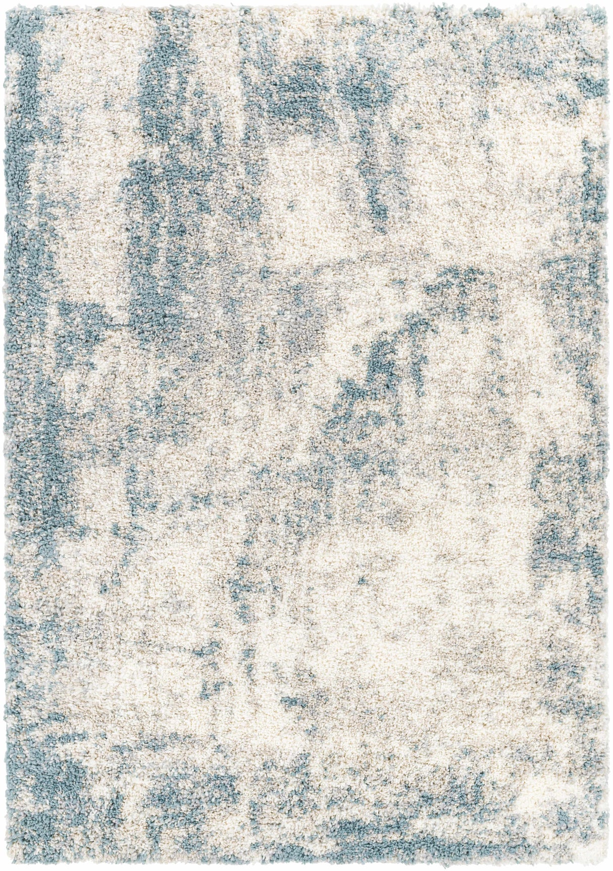Tagas Abstract Gray Plush Rug