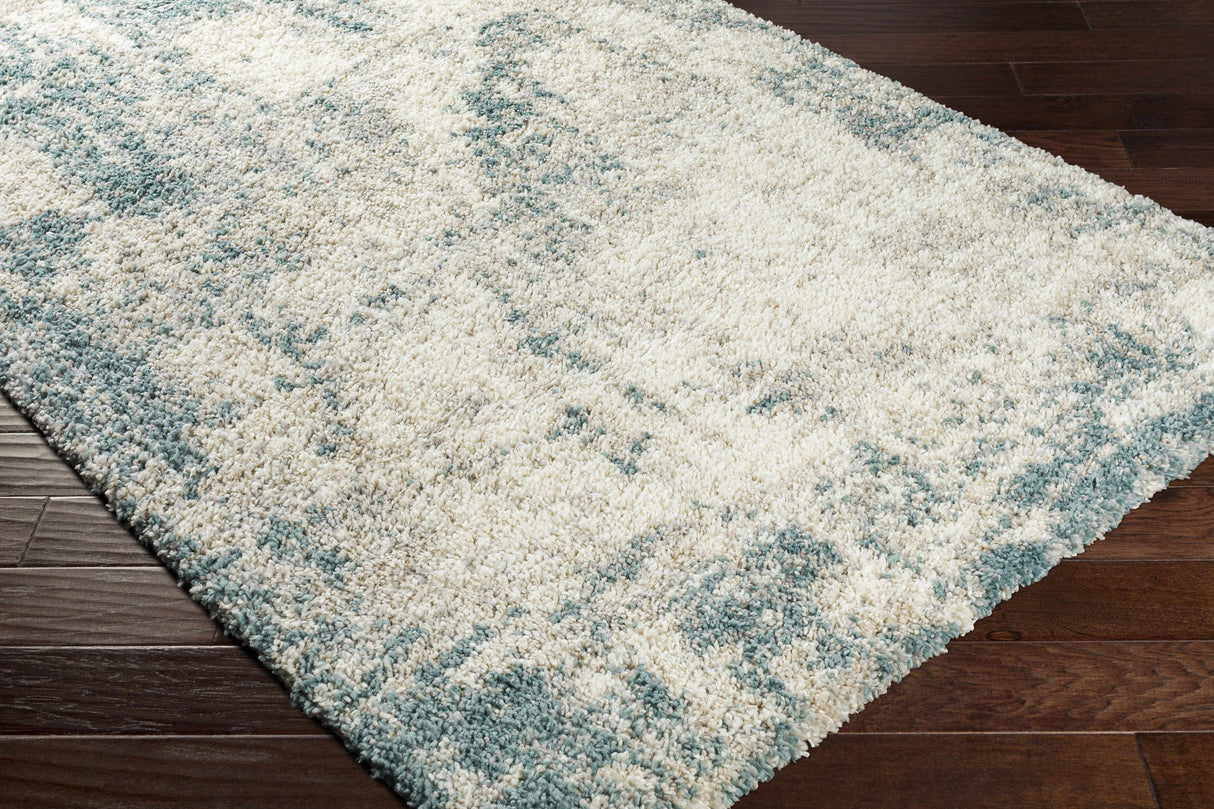 Tagas Abstract Gray Plush Rug