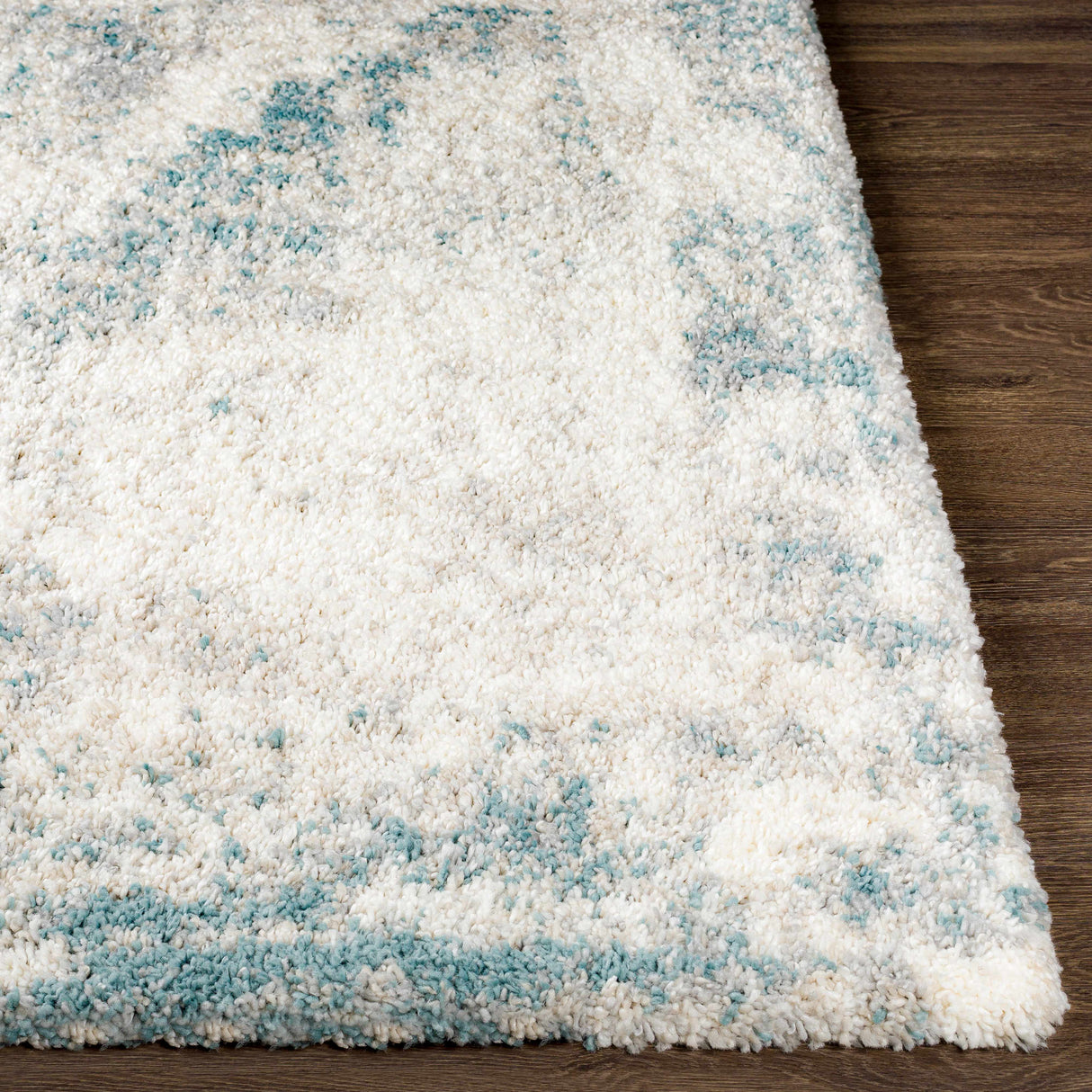 Tagas Abstract Gray Plush Rug