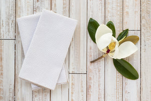 Seersucker Dinner Napkins, Set of 4