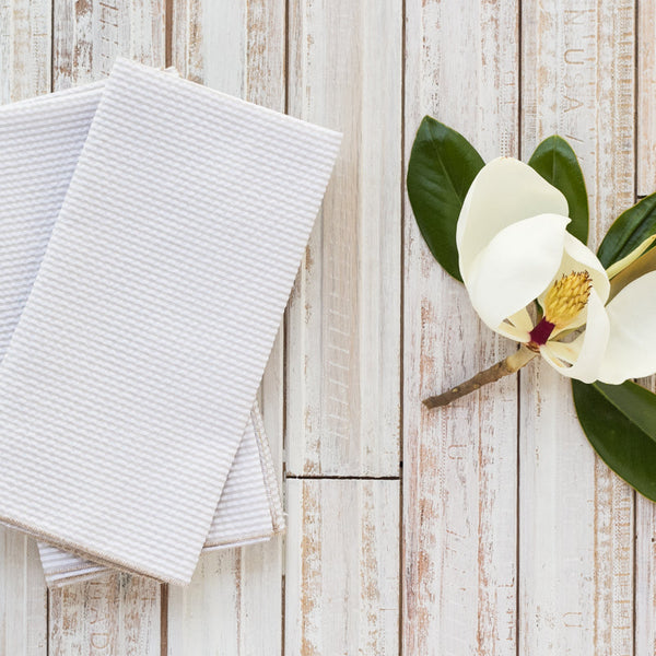 Seersucker Dinner Napkins, Set of 4