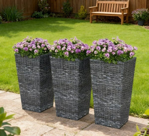 Taper Planters Set of 3 with Drainage Holes for Indoor and Outdoor - view 2