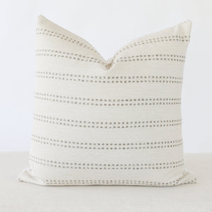 Tatum Stripe Grey Throw Pillow