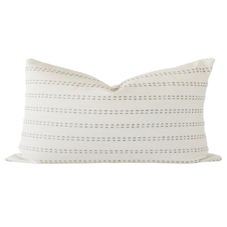 Tatum Stripe Grey Throw Pillow
