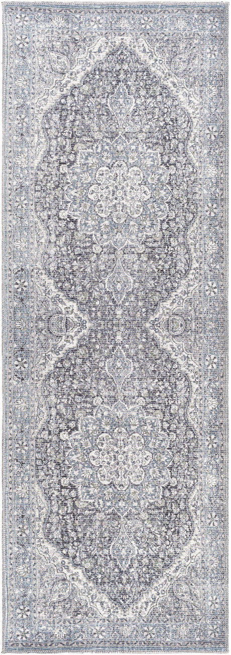 Tavas Blue Persian Style Washable Rug - Clearance