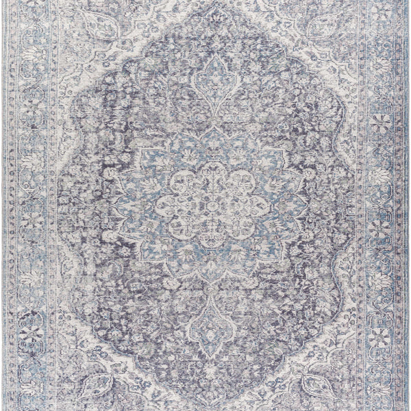 Tavas Blue Persian Style Washable Rug - Clearance