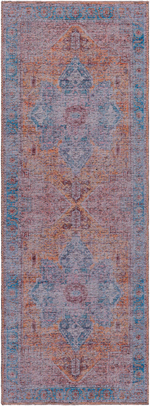 Otaki Purple & Brown Washable Area Rug - Clearance