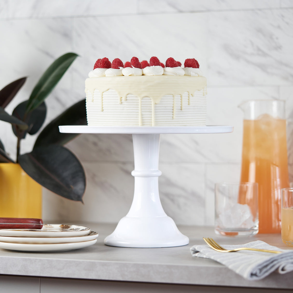 White Melamine Cake Stand