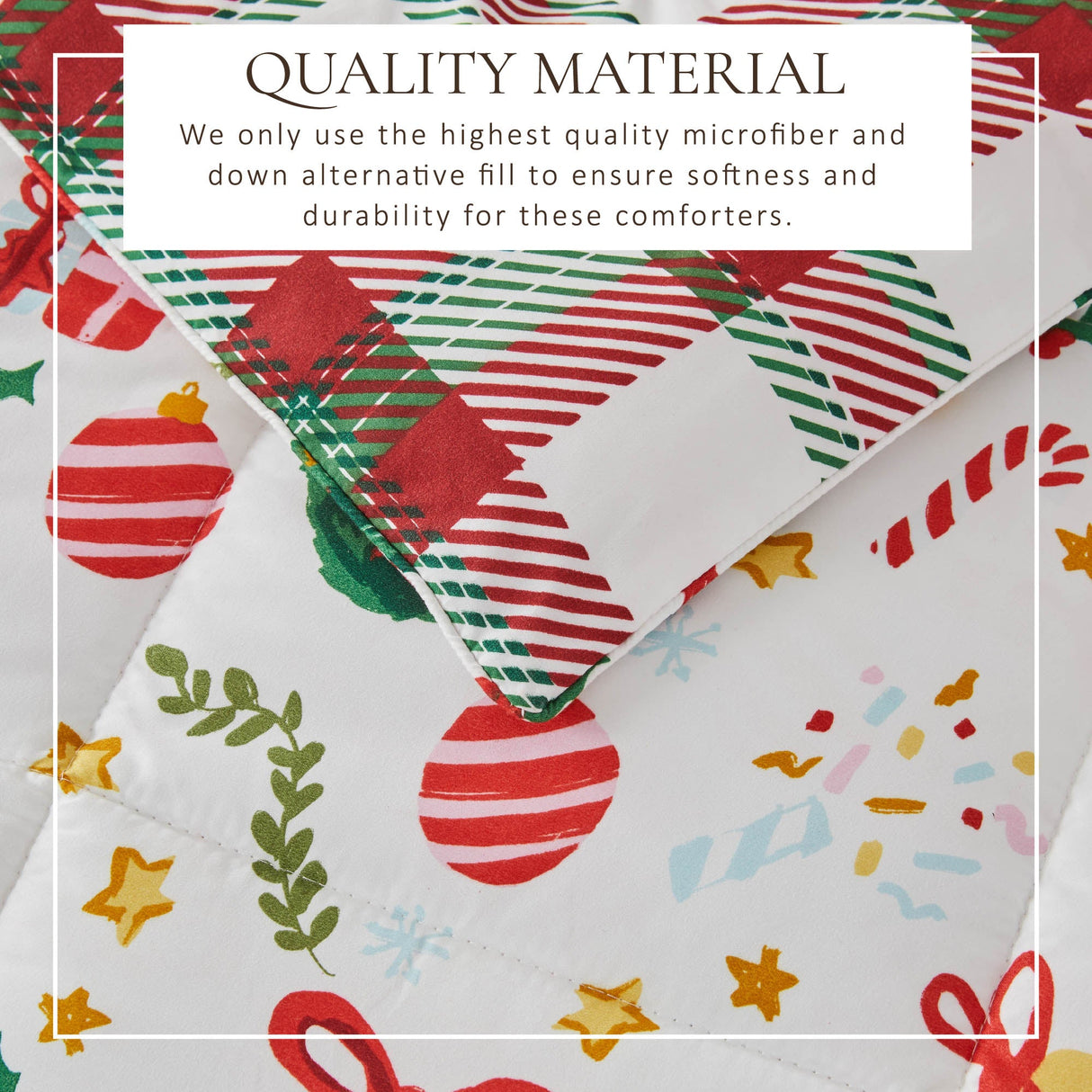 Reversible Christmas Comforter and Sham Set - Holiday Lodge Odette Collection