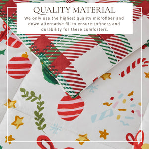 Reversible Christmas Comforter and Sham Set - Holiday Lodge Odette Collection