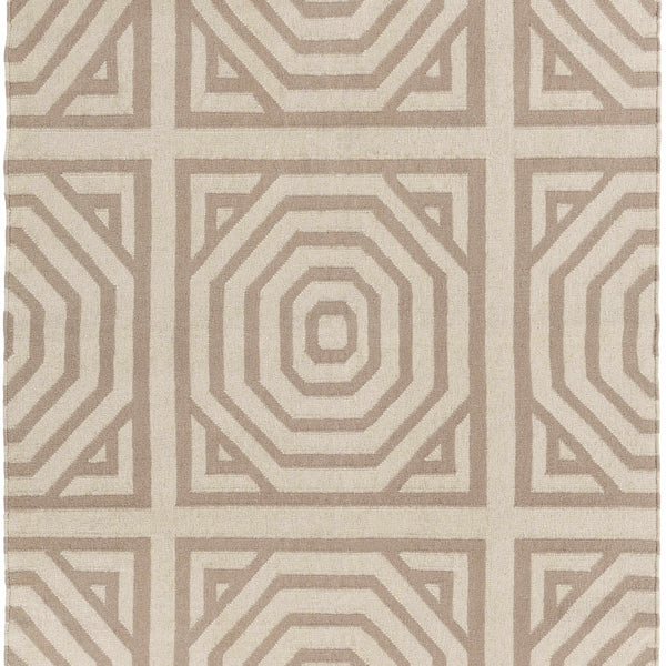 Terlton Ivory Greek Geometric Rug - Clearance