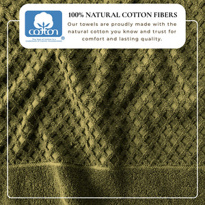 Cotton Diamond Waffle Weave Bath Towel Set - Grayson Collection