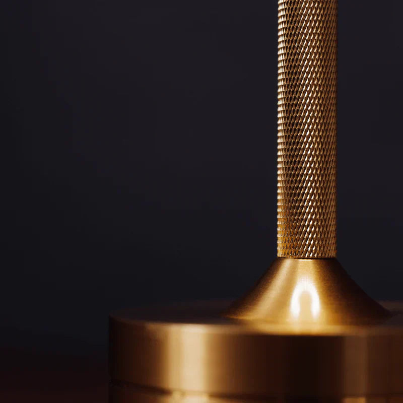 Modern Brass Cone LED Rechargeable Table Lamp Cordless USB-C