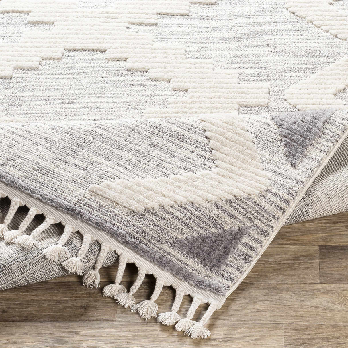 Thornburg High/Low Pile Rug with Tassels - Clearance