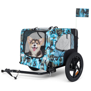 Trailer All Outdoor Heavy Duty Collapsible Pet Bike Trailer with 16-Inch Wheels