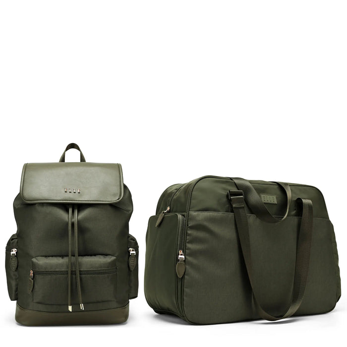 Wayfarer 2 Piece Weekender & Backpack Set - Olive Green | Travellty