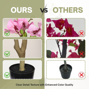 TTFaux Plants Artificial Bougainvillea Tree with Realistic Flowers - view 4