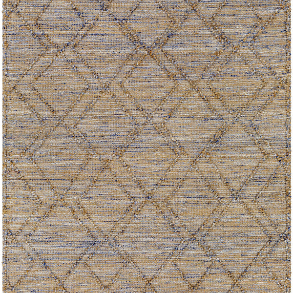 Buse Hand Woven Beige & Blue Area Rug - Clearance