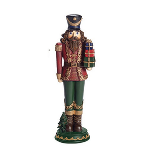 Gift-Bearing Holiday Nutcracker Figure - 9.5 Inch