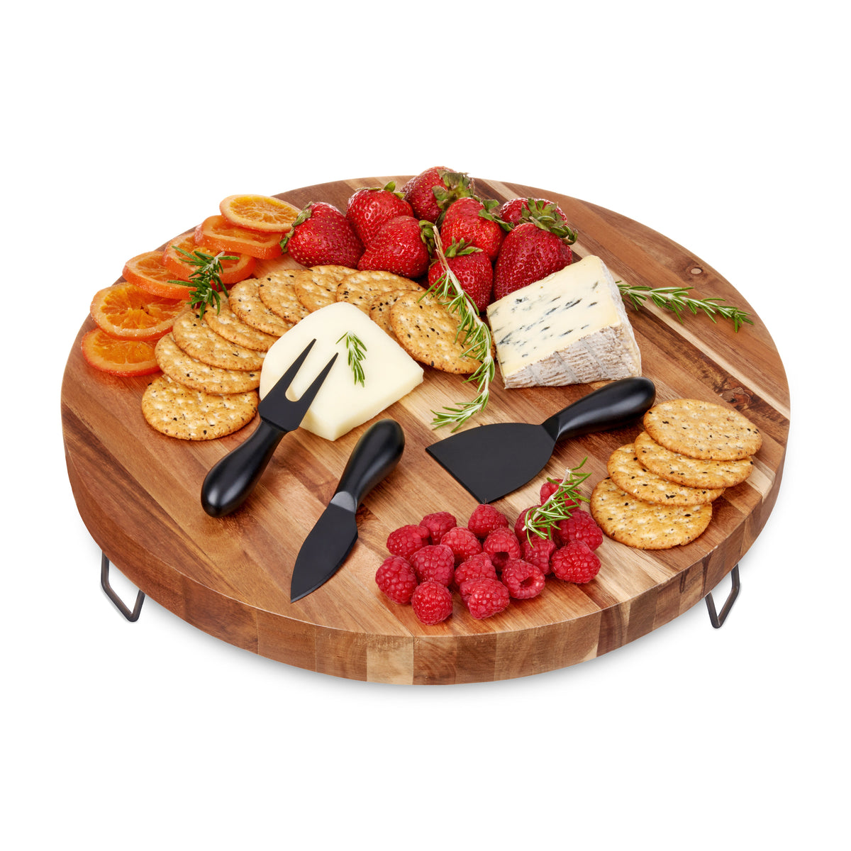 Twine Living Acacia Footed Cheese Board & Knife Set - view 2