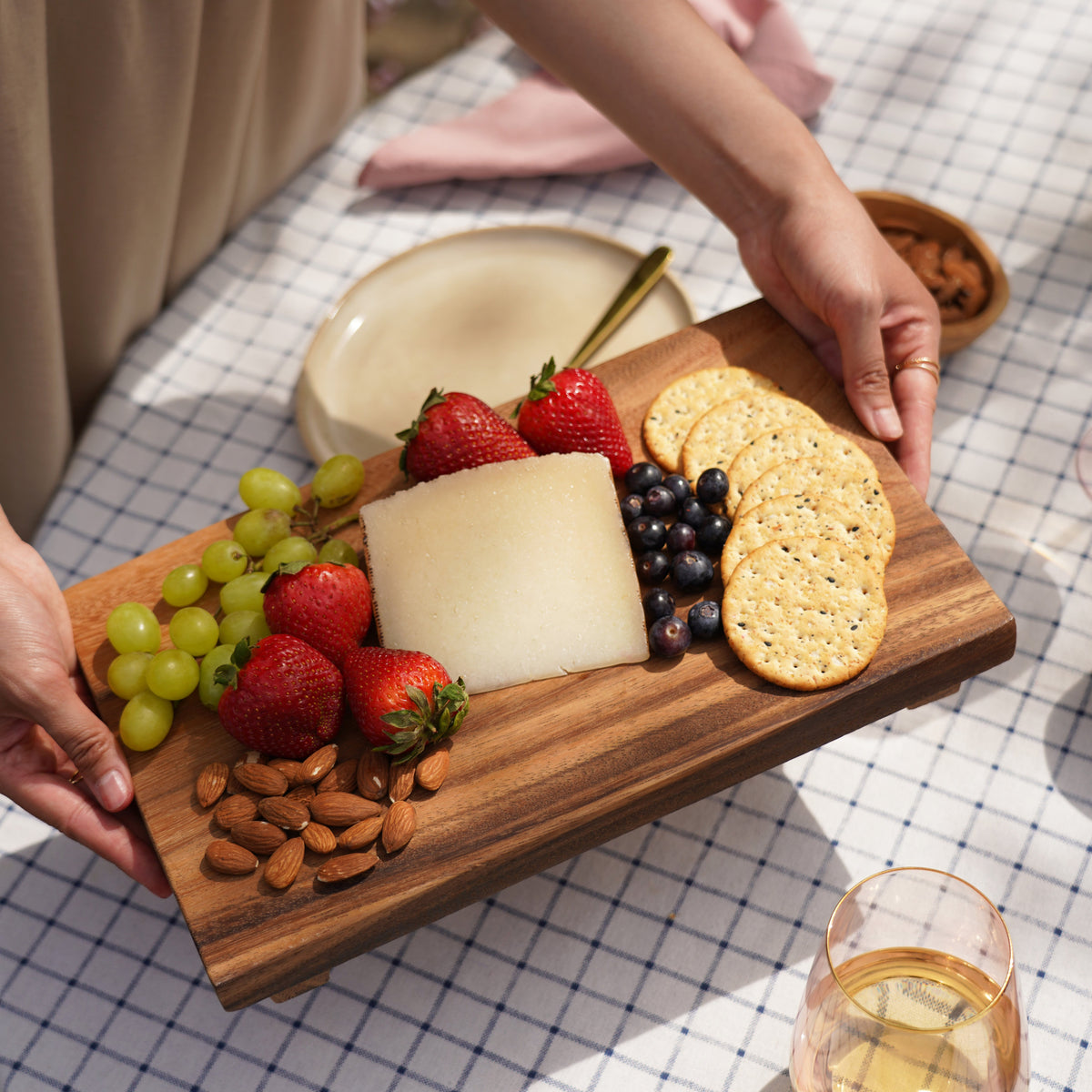 Twine Living Acacia Footed Serving Board - view 4