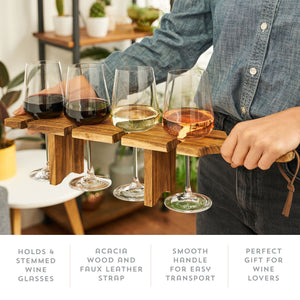 Twine Living Acacia Wine Flight Server - view 5
