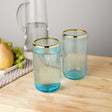 Aqua Bubble Glass Tumbler Set | Twine Living