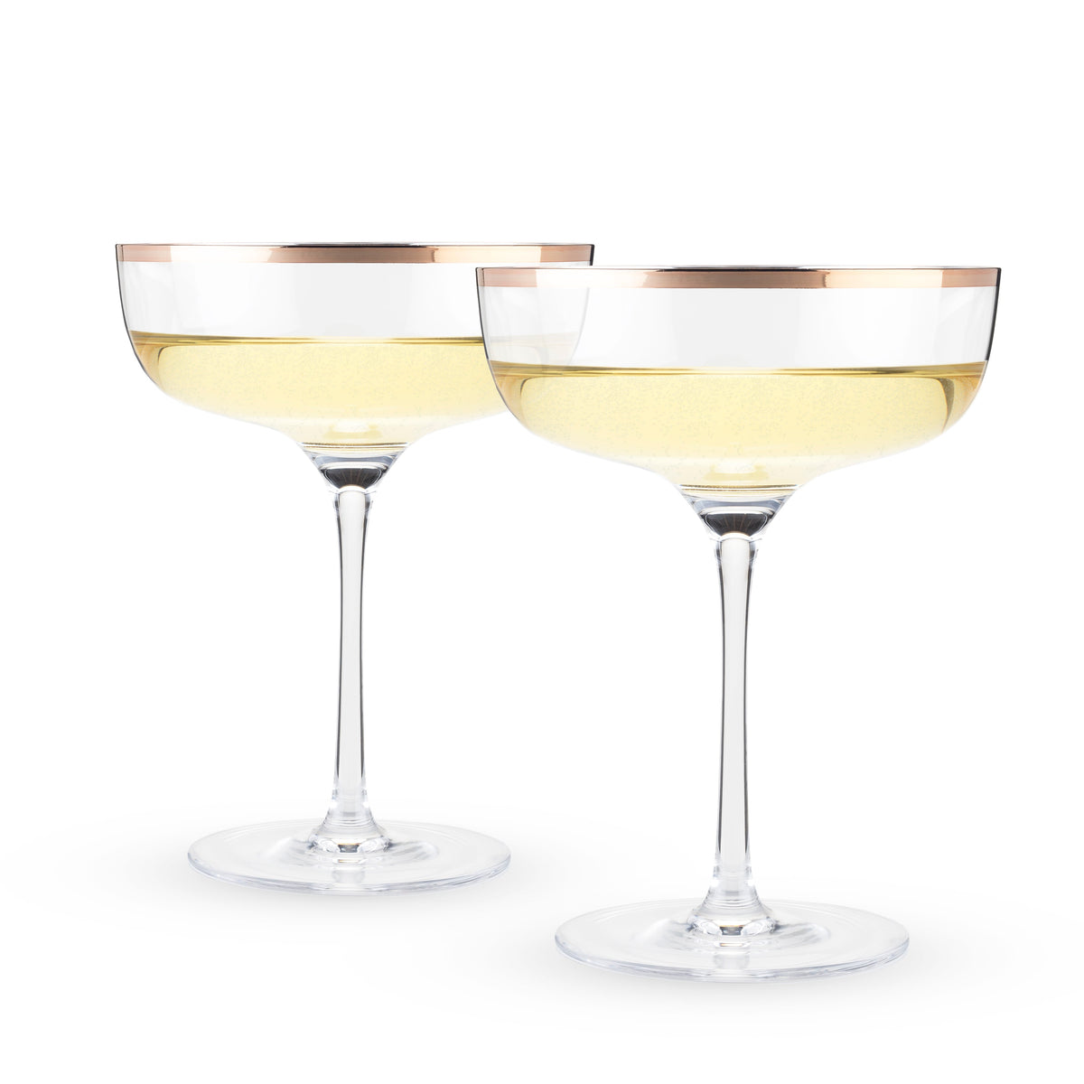 Twine Living Copper Rim Crystal Coupe Set - view 3