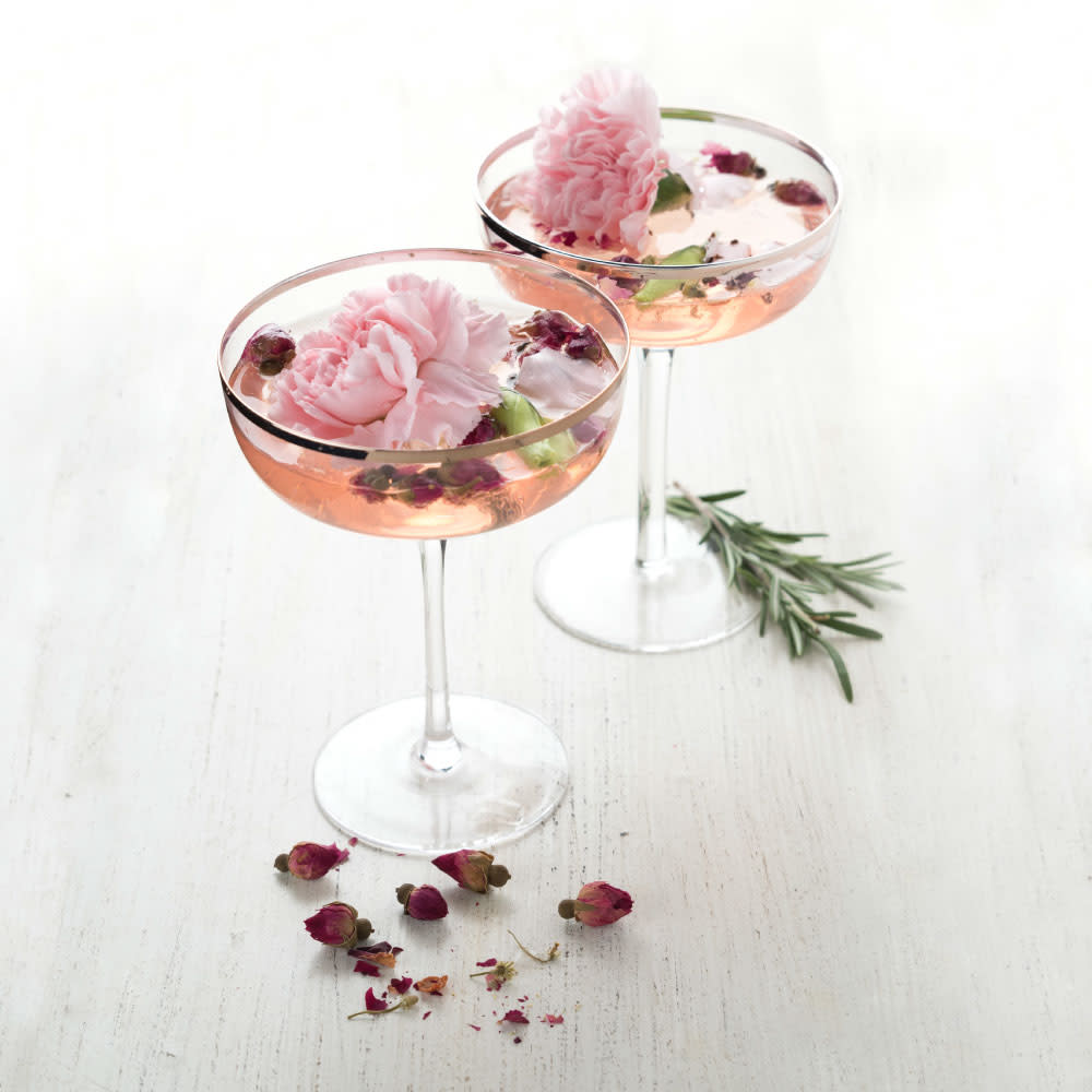 Twine Living Copper Rim Crystal Coupe Set - view 4