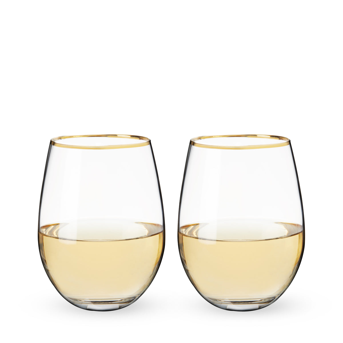Twine Living Gilded Stemless Wine Glasses - view 3