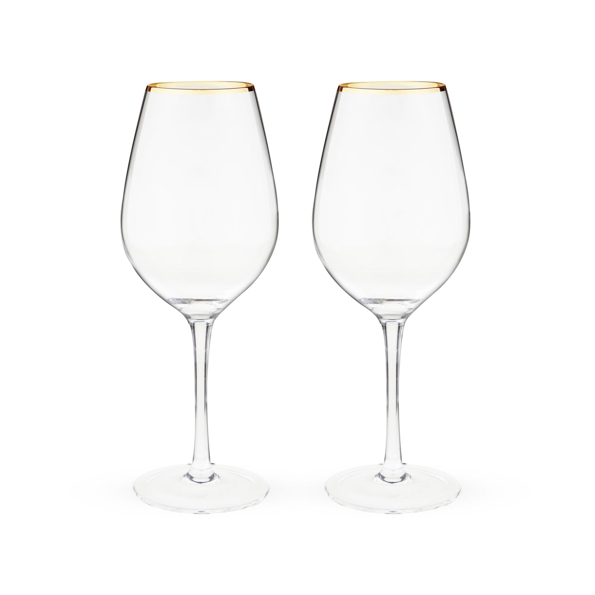 Twine Living Gilded Stemmed Wine Glasses - view 2