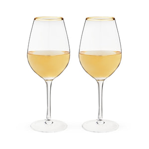 Twine Living Gilded Stemmed Wine Glasses - view 3