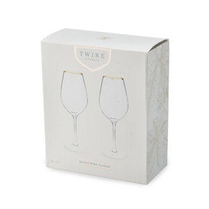 Twine Living Gilded Stemmed Wine Glasses - view 7