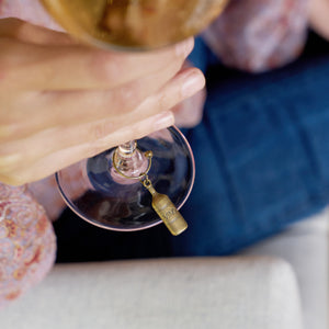 Twine Living Gold Vineyard Wine Charms