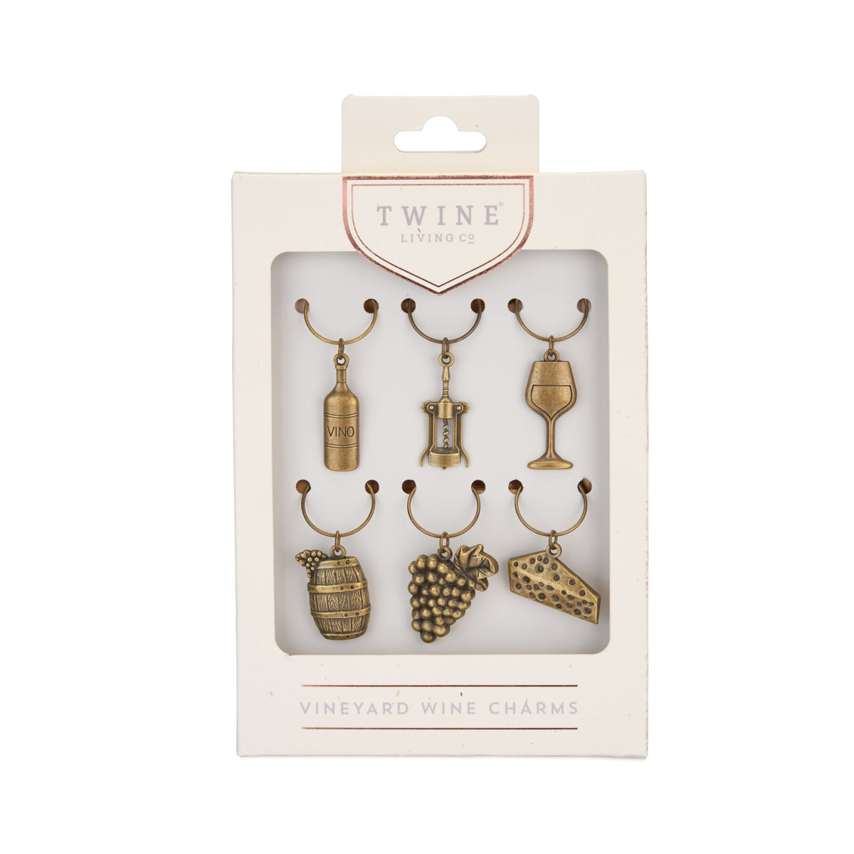 Twine Living Gold Vineyard Wine Charms - view 5