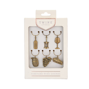 Twine Living Gold Vineyard Wine Charms - view 5