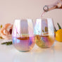 Twine Living Luster Stemless Wine Glasses