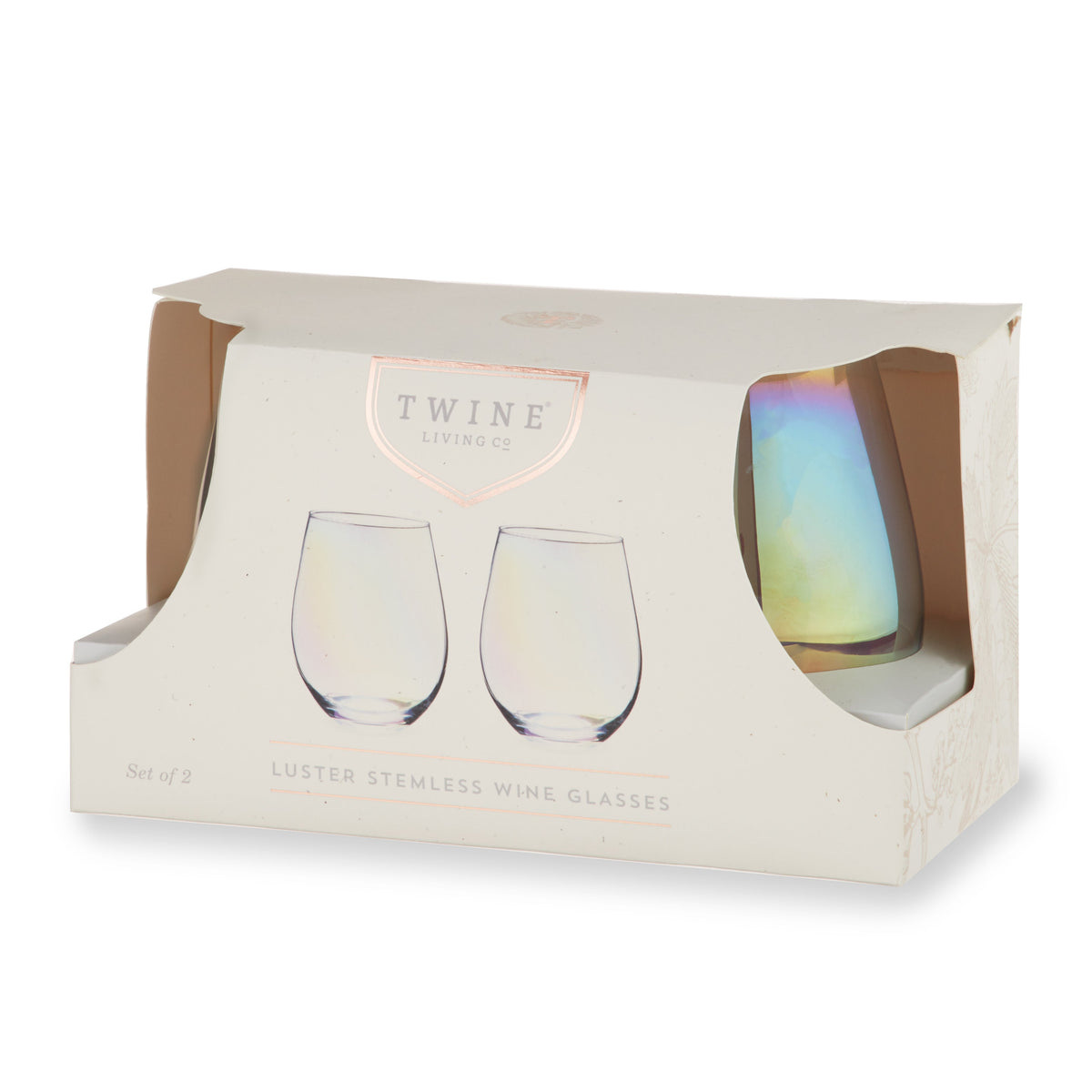Twine Living Luster Stemless Wine Glasses - view 7