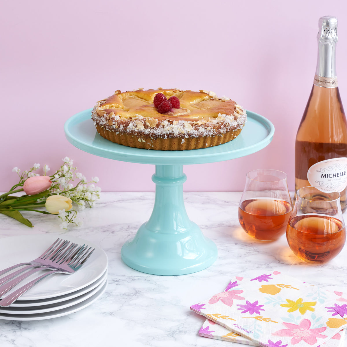 Twine Living Melamine Cake Stand in Mint