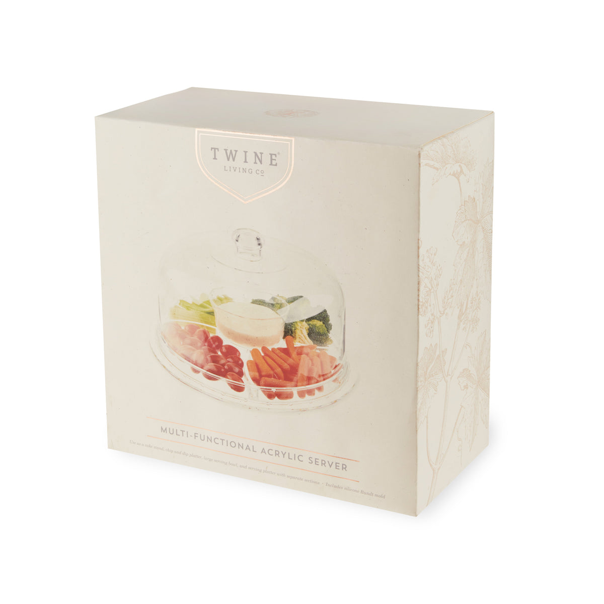 Twine Living Multi-Functional Acrylic Server with Bundt Cake Mold - view 6