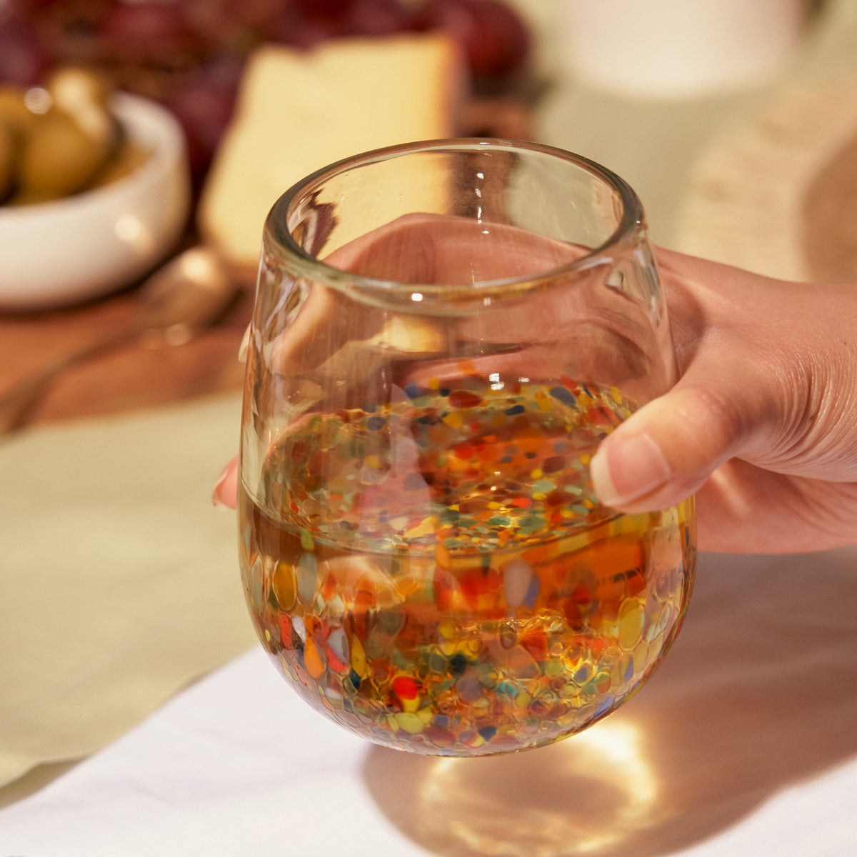Twine Living Segunda Vida Artistico Stemless Wine Glasses - view 4