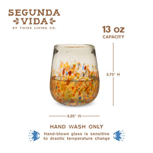 Twine Living Segunda Vida Artistico Stemless Wine Glasses - view 6