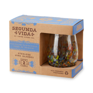 Twine Living Segunda Vida Artistico Stemless Wine Glasses - view 8