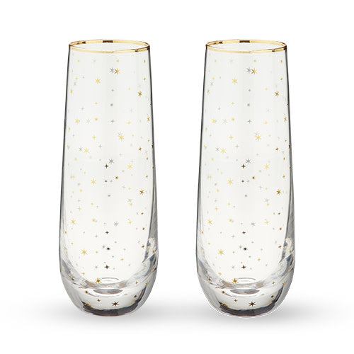 Twine Living Starlight Stemless Champagne Flutes - view 2